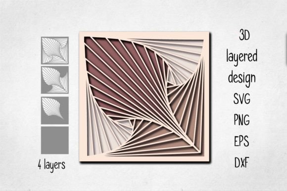 3D Layered Geometric Panel Cut File