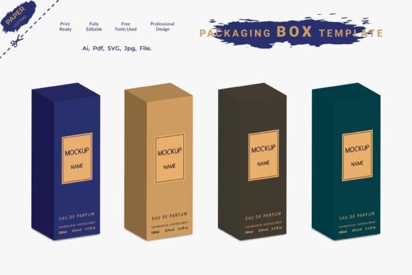 3D Packaging Box Mockup Perfume Box