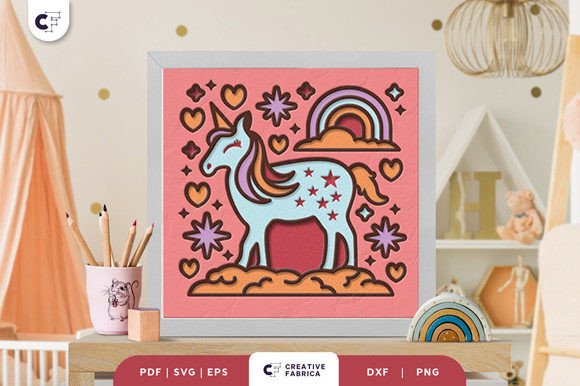 Baby Girl Nursery Room 3D Paper Cut