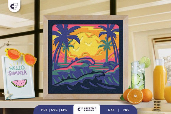Bringing Nostalgia to Life: The Art of the Retro Wave 3D Shadow Box Paper Cut SVG