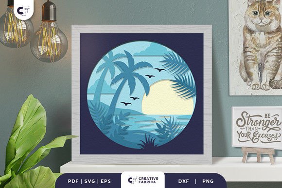 Bringing the Ocean Home: The Art and Appeal of the Tropical Beach Sunset 3D Shadow Box