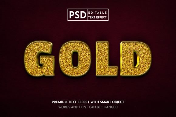 Gold Glitter 3D Editable Text Effect: A Strategic Approach to High-Impact Visual Communication