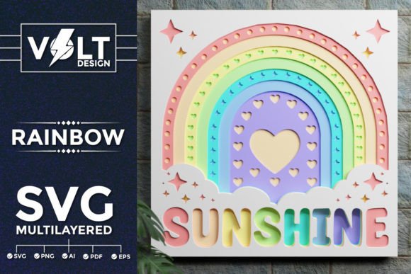 Mastering the Art of Dimensional Design with Rainbow 3D Multilayered SVG Cut Files