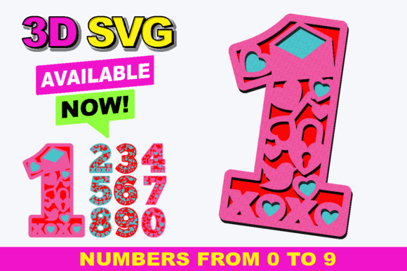 Valentines Numbers 3D SVG: Streamlining Your Creative Workflow for Date-Specific Projects
